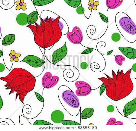 Seamless Floral Pattern.