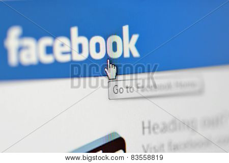 Galati, Romania, February 24, 2015: Close-up Image Of  Facebook Home Pages