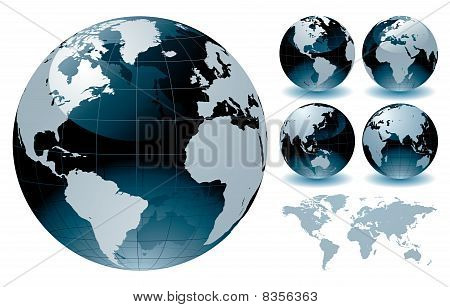 Mapas do mundo globo