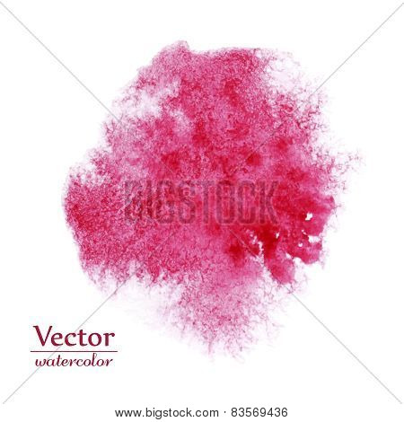 Vector abstract pink blot. Bright ink design