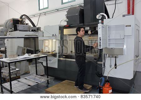 Small Workshop With Machines Cnc