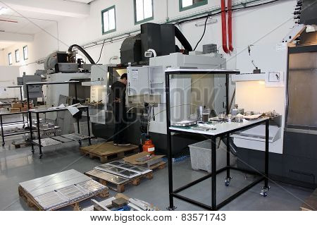 Small Workshop With Machines Cnc
