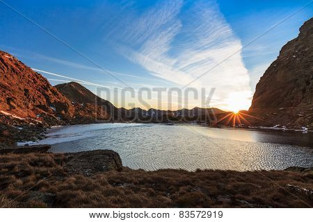 Caltun Lake In Fagaras Mountains