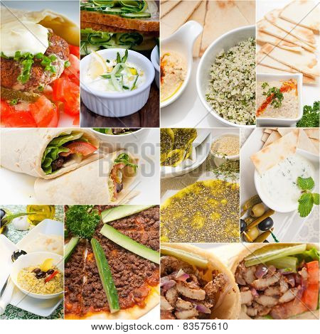 Arab Middle Eastern Food Collage