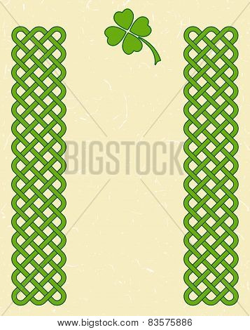 Green Celtic Shamrock Frame