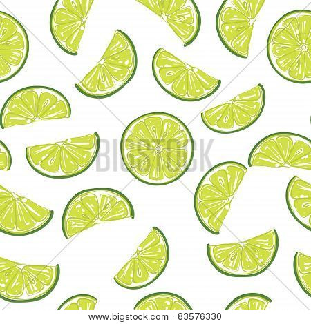 Seamless sliced lime pattern