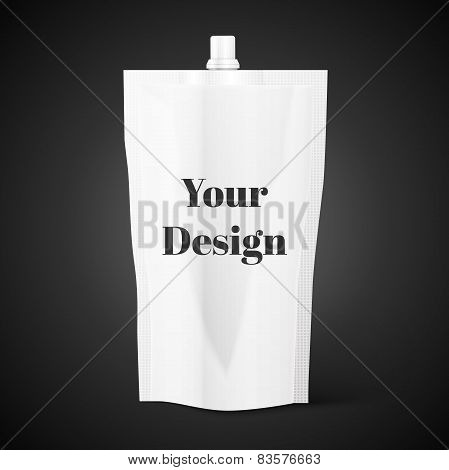 Blank spout pouch, bag foil or plastic packaging
