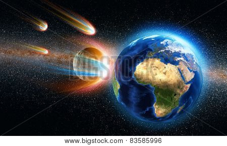 Asteroid Approaching Earth