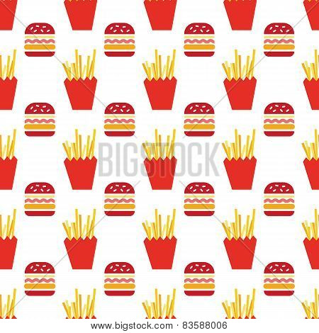 hamburger and fries pattern