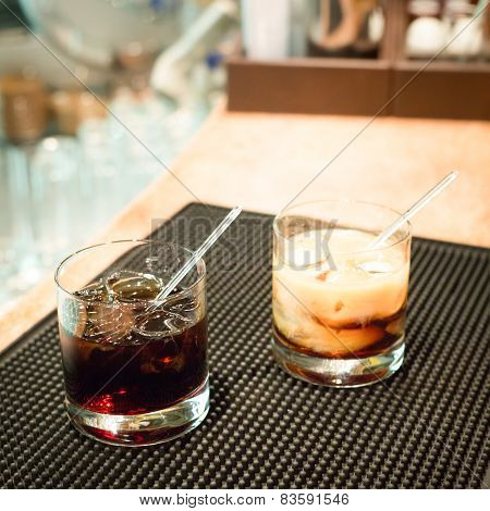Black Russian And White Russian Cocktails