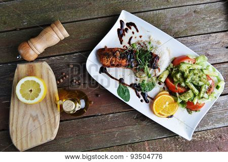 Roasted Fish And  Rice