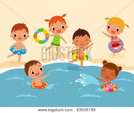 Children At The Beach