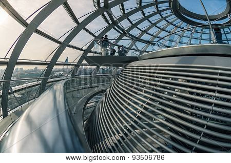 View Of Reichstag Dome In Berlin, Germany.