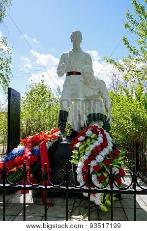 The monument on a mass grave of Red Army soldiers, Kapan, Russia