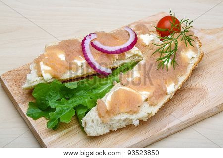 Sandwich With Cod Roe