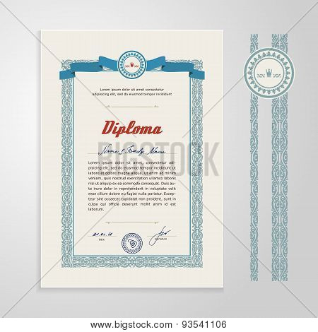 Certificate, Diploma, Design Template