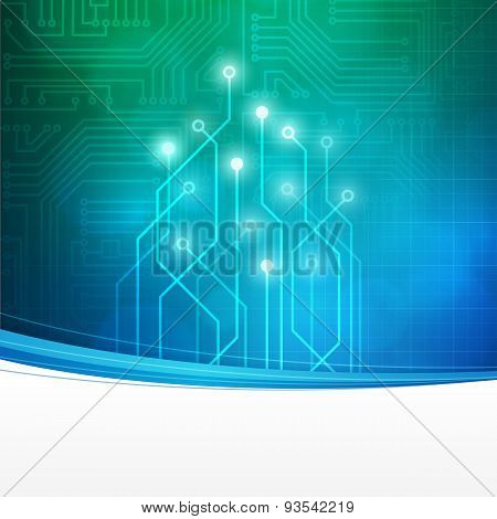 Abstract Technology Circuit Board Vector Background