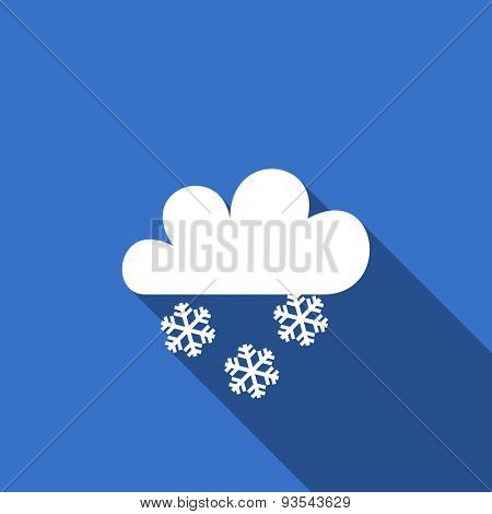 snowing flat icon waether forecast sign