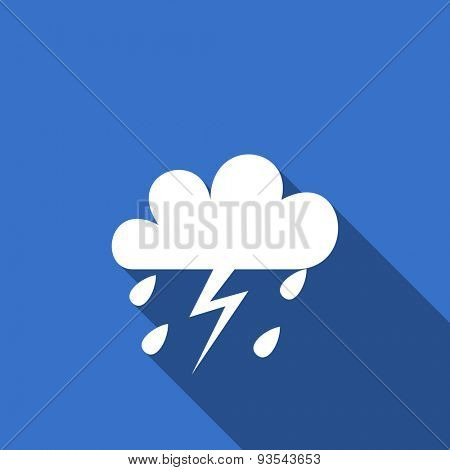 storm flat icon waether forecast sign