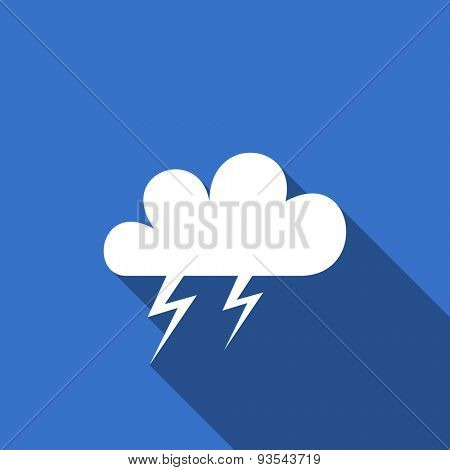 storm flat icon waether forecast sign