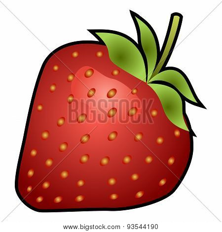 Strawberry fruit isolated on white background