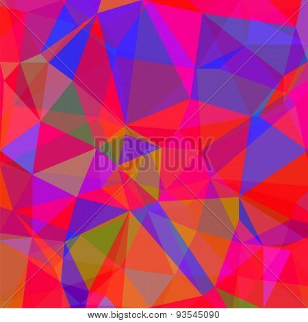 Abstract Red Blue Polygonal Background