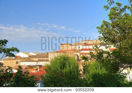 Panoramic view of Bovino. Puglia. Southern Italy.