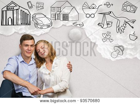 Young happy couple