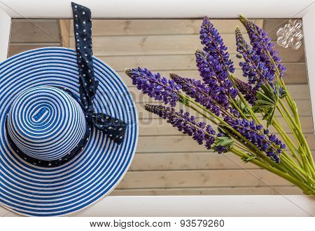 The reflection in the mirror Women's hats