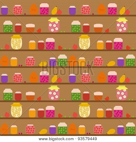 Seamless pattern with banks with different jam