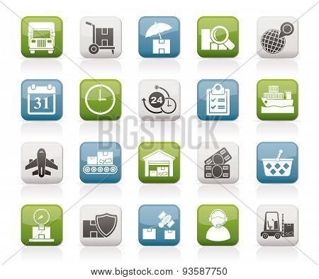 Cargo, shipping and Logistics icons