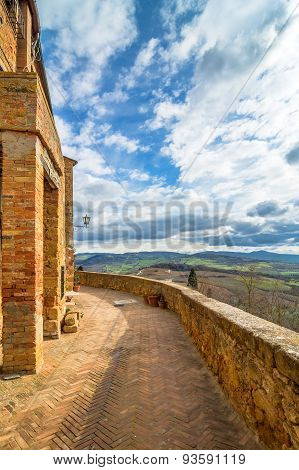 Street View In Pienza, Italy
