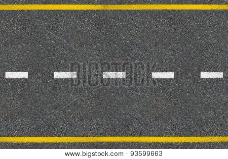 Asphalt road top view 