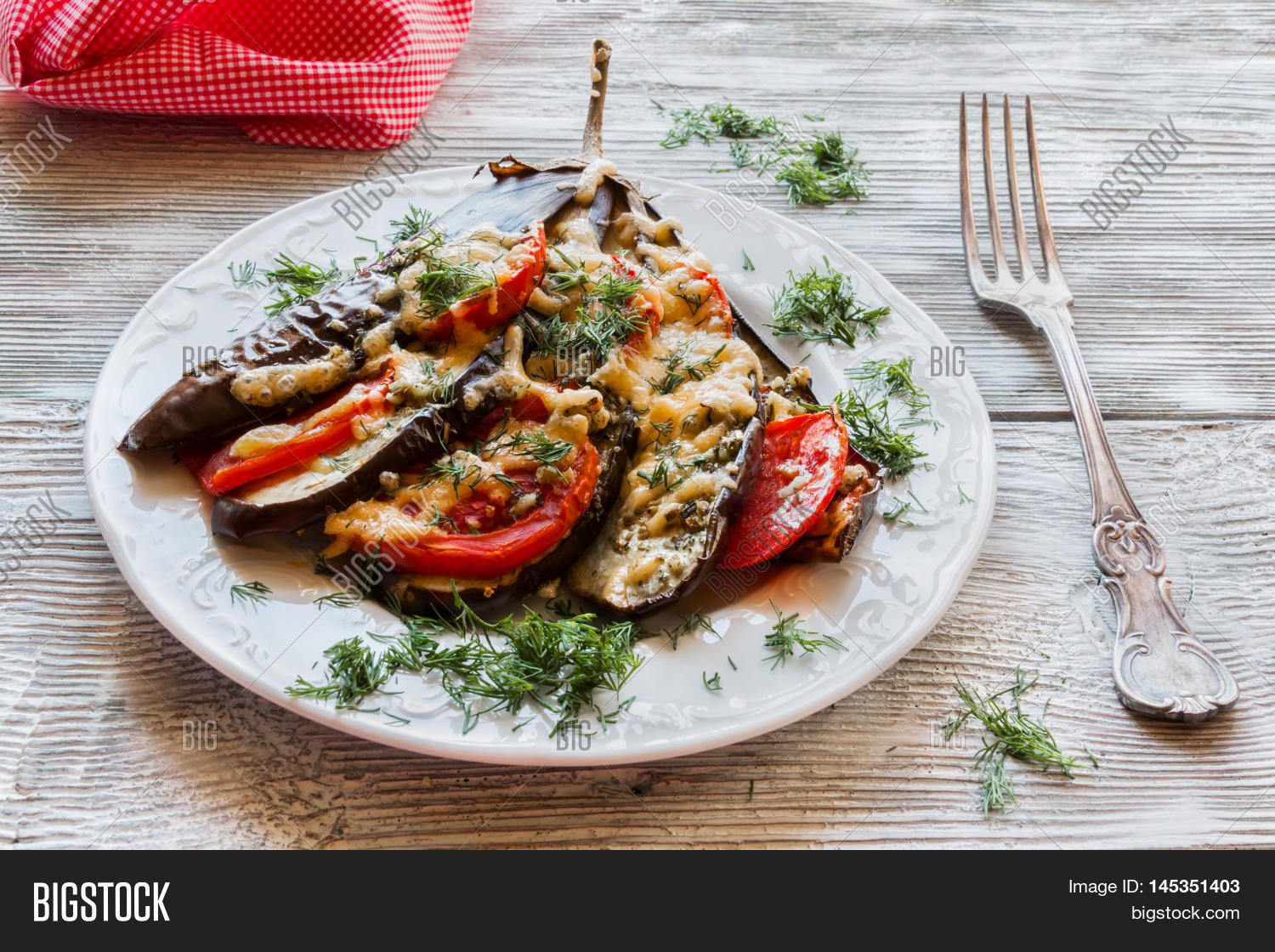 Baked Eggplant Fan Image & Photo (Free Trial) Bigstock