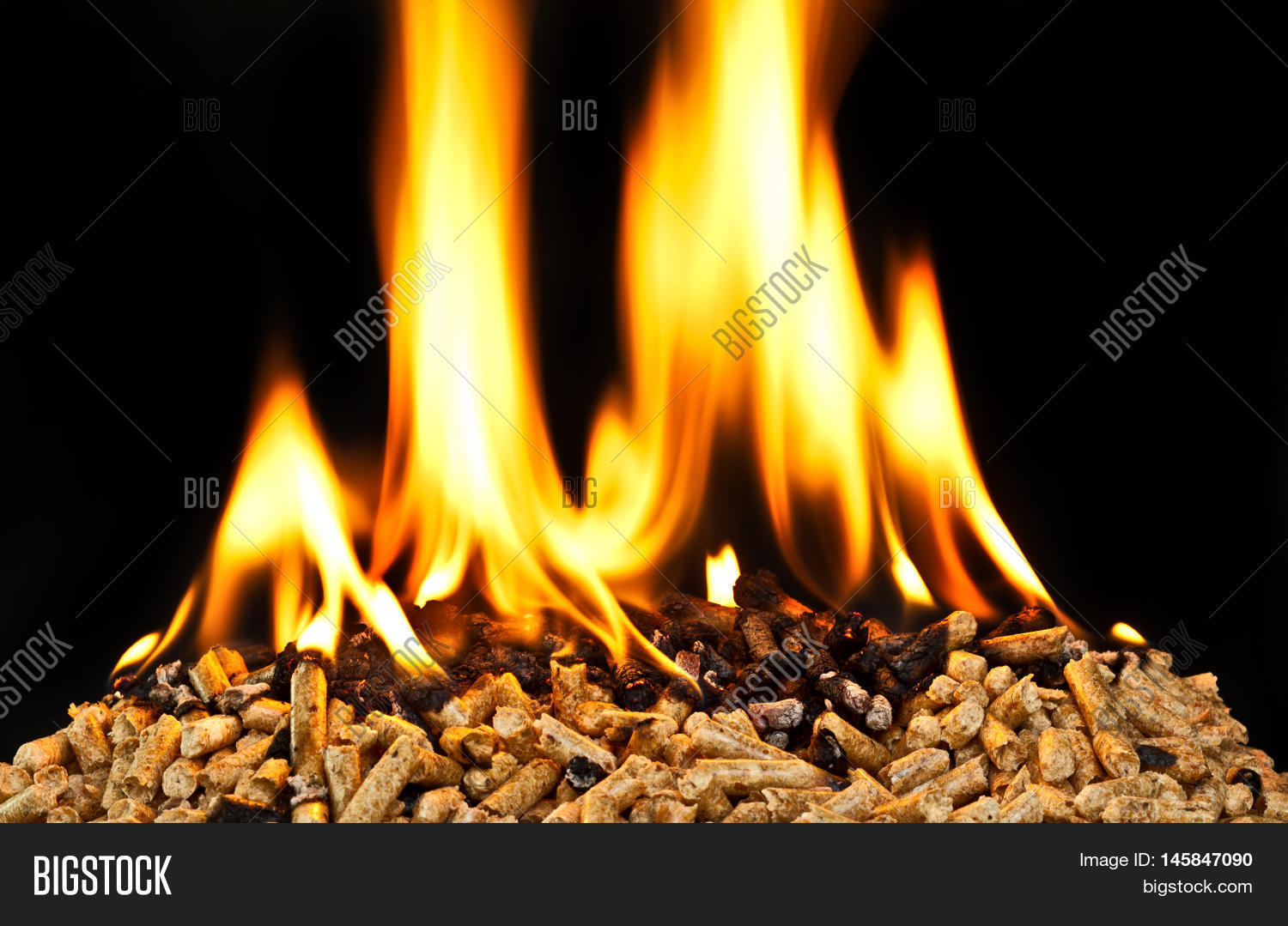 Burning Wood Pellet Image & Photo (Free Trial) Bigstock