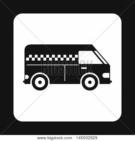 Minibus taxi icon in simple style isolated on white background. Transportation symbol