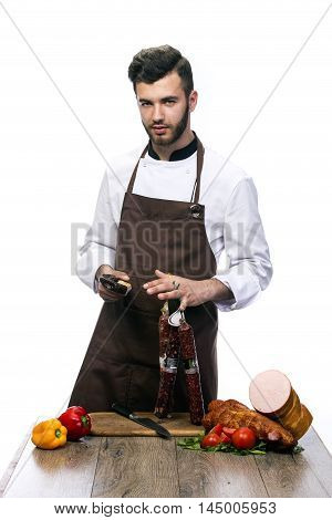 Cheaf With Salami