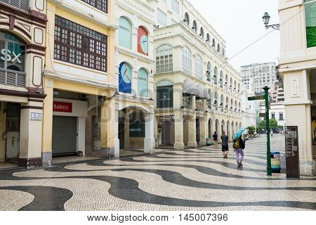 Macau, August 01, 2016: Macau landmark, Senado Square 