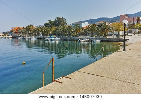 Amazing Panorama with Port of Skala Sotiros, Thassos island, East Macedonia and Thrace, Greece