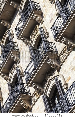 Modernism Building In Eixample District In Barcelona