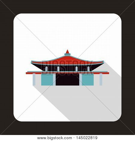 Pagoda icon in flat style on a white background