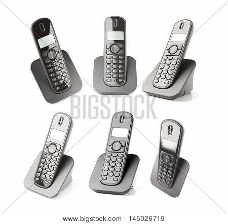 dect cordless phone isolated on withe background