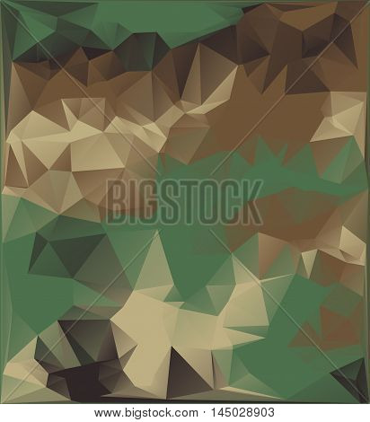 Abstract Vector Military Camouflage Background Made Of Geometric Triangles Shapes.polygonal Style.