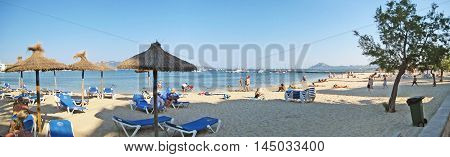 Beach Panorama Of Port De Pollenca
