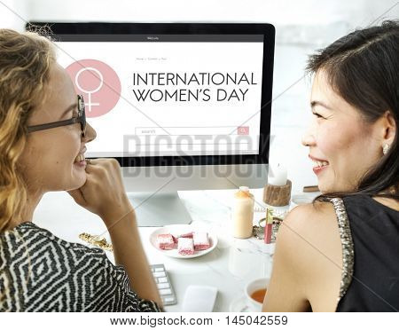 Women's Day Equality Freedom Get Involved Concept