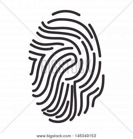 fingerprint identity id human fingermark personal identification vector illustration
