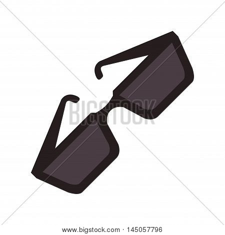 flasses fashion accesory summer frame icon. Flat and isolated design. Vector illustration