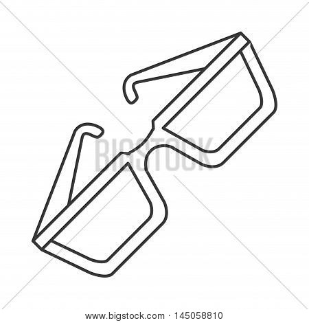 flasses fashion accesory summer frame icon. Flat and isolated design. Vector illustration