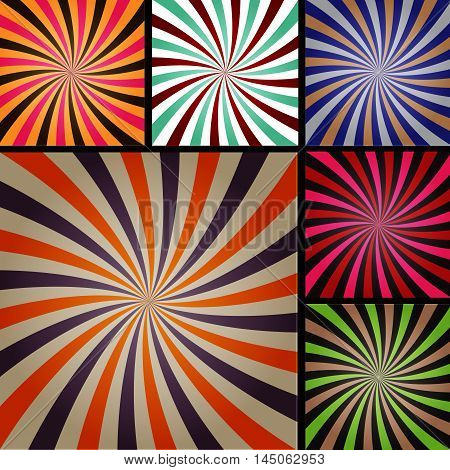 Comic book explosion superhero pop art style colored radial lines background. Manga or anime speed frame.