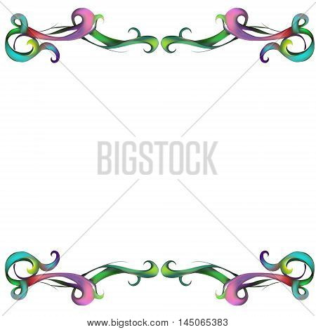 decorative elements in vintage style for decoration layout framing for advertising vector illustration hands